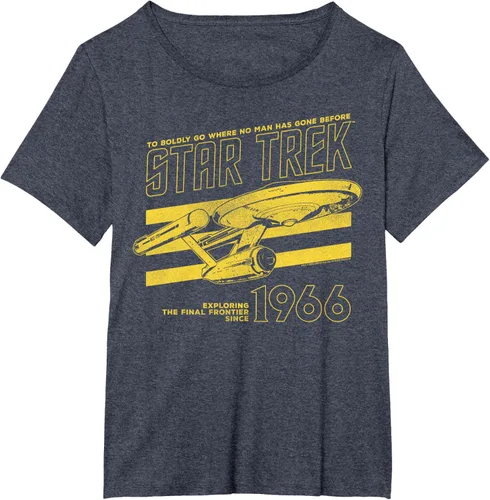 Vista 54 de Star Trek: The Original Series Enterprise '66 Collegiate Camiseta Negro