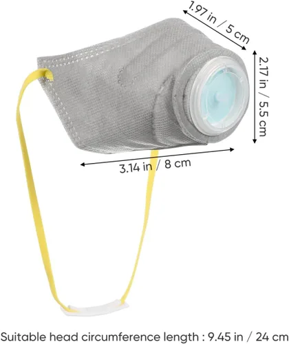 Vista 2 de Cubrebocas protector transpirable para perro, para polvo, 5 filtros, ajustable, cara de perro pequeño para contaminación al aire libre, bozal ligero