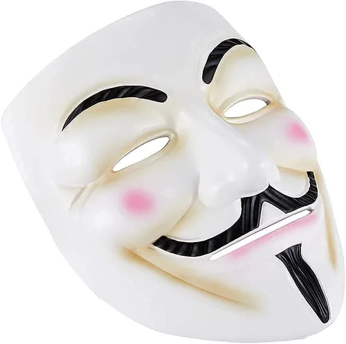 Vista 2 de WLPARTY V for Vendetta - Máscara de calidad Anonymous Hacker para Halloween
