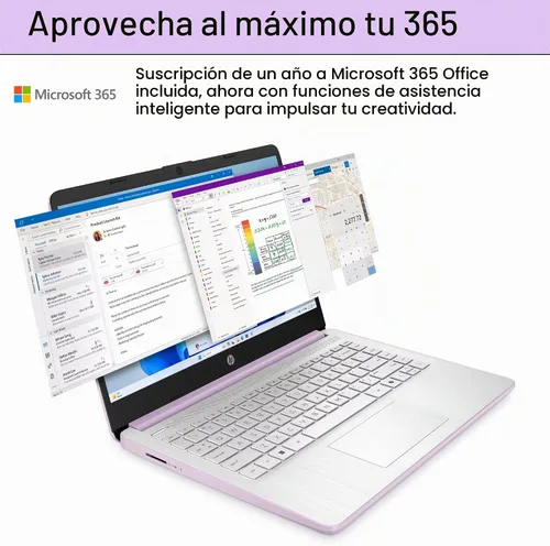 Vista 4 de HP 14 Laptop Student Business 2025 Flagship Computer, Copilot de IA, CPU Intel de 4 núcleos de 13ª generación, 16GB de RAM, 628GB de almacenamiento