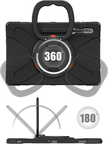 Vista 3 de Funda resistente para Galaxy Tab S10 Lite/S10 FE/S9 FE/S8/S7, funda híbrida resistente con soporte para S Pen y funda a prueba de golpes para niños