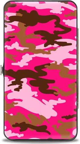 Vista 2 de Buckle-Down Buckle-Down Hinge para mujer - Cartera rosa camuflaje, multicolor, 7 x 4 de EE. UU, Varios