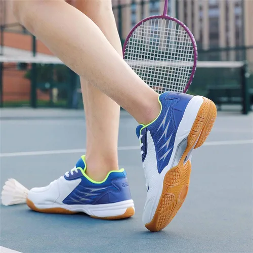 Vista 3 de GEXECEUSS Zapatos de bádminton para hombre y mujer, ligeros, antideslizantes, tenis de mesa, tenis de voleibol de pickleball de caña baja, tenis