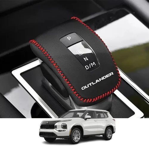 Vista 9 de Accesorios de interior personalizados para Mitsubishi Outlander 2022 2023 2024 Outlander PHEV 2023 2024 Cubierta de pomo de cambio de marcha