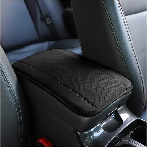 Vista 24 de 8sanlione - Tapete de almacenamiento para reposabrazos de automóvil, funda de cuero de fibra para consola central de automóvil, accesorios para Beige