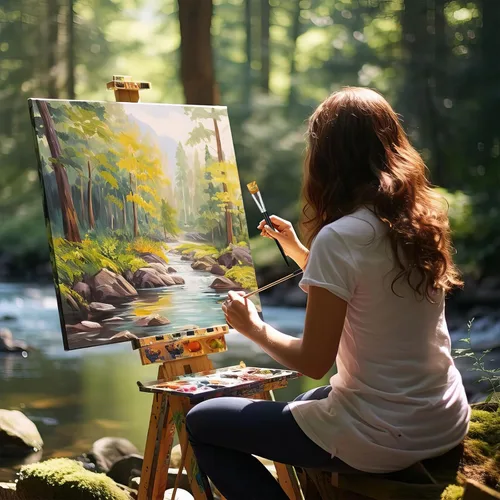 Vista 6 de 10 pinceles planos de pintura acrílica de 1 pulgada, pincel de pintura para acuarela, pintura al óleo, acrílico, arte de uñas, manualidades, pintura