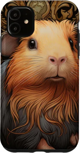 Vista 8 de iPhone 16 Guinea Pig Art Nouveau Abstract Case