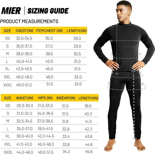 Vista 7 de MIER Camiseta de manga larga con cuello alto falso para hombre, ligera, de compresión, para correr, atletismo, entrenamiento, camiseta de rendimiento