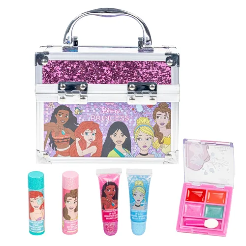 Vista 11 de Barbie - Juego de maquillaje para niños en mini estuche de tren, seguro para niñas a partir de 3 años