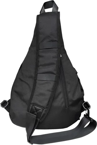 Vista 3 de Bolso bandolera grande Mochila Pack 13" 14" Laptop Bag Satchel Festival Travel Negro