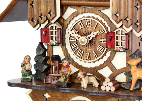 Vista 4 de Reloj de cuco de cuarzo - La casa de entramado de madera AH 20 QM