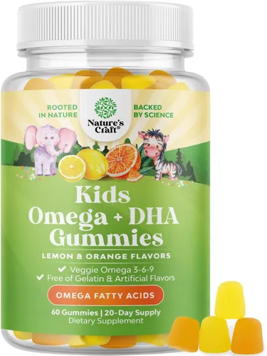 Vista 9 de Gotas de DHA Omega 3 para niños - Ácidos grasos Omega 3 6 9 para cerebro, sistema inmunológico y visión - DHA nutricional para niños para un sistema