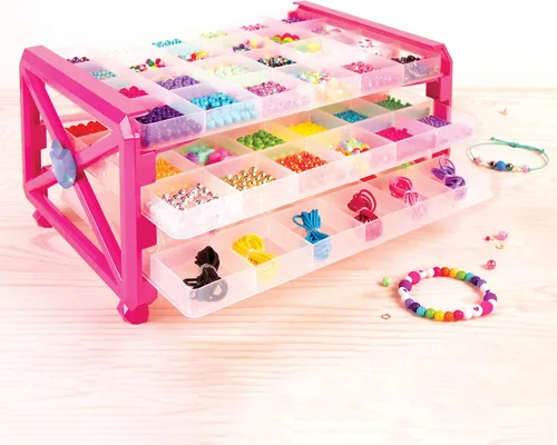 Vista 3 de Make It Real – Ultimate Bead Studio. Kit de fabricación de joyas con cuentas para niñas adolescentes de bricolaje. Kit de artes y manualidades guía