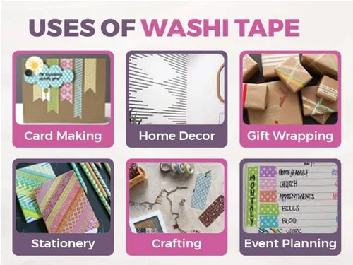 Vista 3 de Syntego 2 rollos de cinta Washi con purpurina decorativa para manualidades, autoadhesiva, 0.591 in x 16.4 ft (dorado)