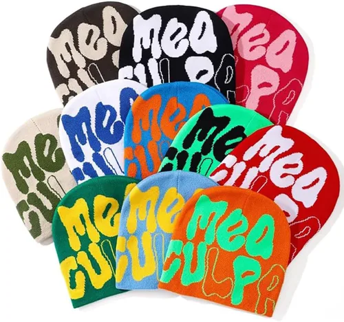 Vista 3 de HAILTH Y2K - Gorros de lana para mujer, gorro de punto acrílico para mujer, gorro de punto inalámbrico para invierno