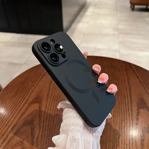 Vista 7 de Funda magnética para iPhone 11, funda de goma de silicona con protector completo de lente de cámara, duradera, delgada, a prueba de golpes, linda