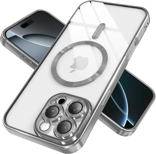 Vista 16 de IAIYOXI Funda magnética transparente para iPhone 7 con protección completa de lente de cámara, compatible con MagSafe, funda de teléfono de TPU