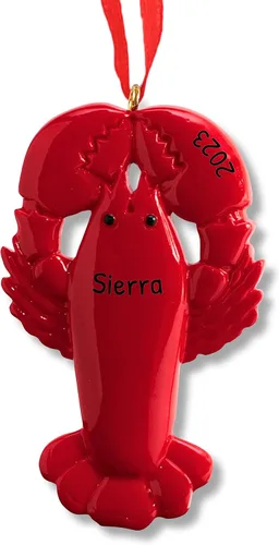 Vista 5 de Adornos personalizados de animales 2024 – Adorno de Navidad de cangrejo de cangrejo para árbol de Navidad, decoración de cangrejo para el hogar