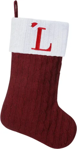 Vista 87 de Medias de Navidad personalizadas de 19 pulgadas con iniciales bordadas, medias de Navidad de punto negro para decoraciones de vacaciones familiares
