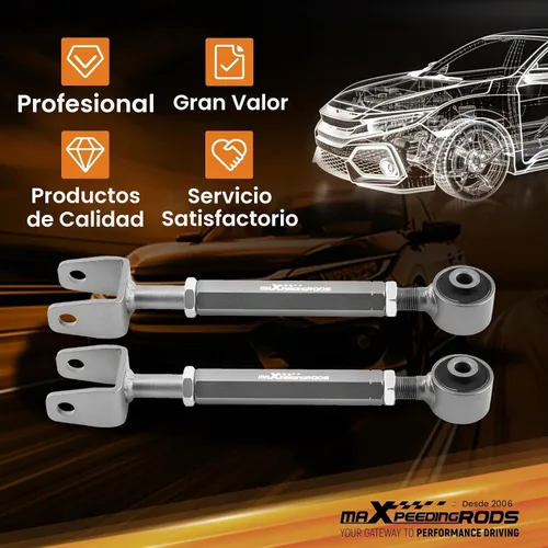 Vista 6 de maXpeedingrods Brazo de control superior trasero ajustable para Chrysler Sebring 07-10 Para Dodge Journey Avenger 2008-2010, 1 par de brazos