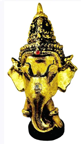 Vista 8 de BUDDHO Máscara tailandesa de Khon, esculturas tailandesas, ramayana, resina, drama, coleccionable, artesanía tailandesa, decoración (Ganesha)