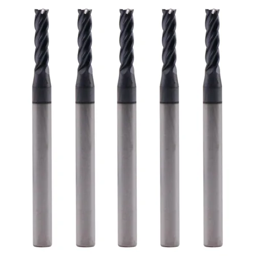 Vista 8 de BestParts 5 fresas cuadradas de carburo sólido de alto rendimiento, revestimiento AlTiN, 4 flautas, hélice de 30 grados, diámetro de corte de 1/2
