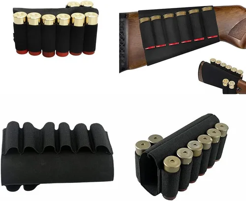 Vista 2 de Magik 2-4 PC Escopeta Buttstock Shell Holder Hunter Especialidades Butt Stock Cartucho