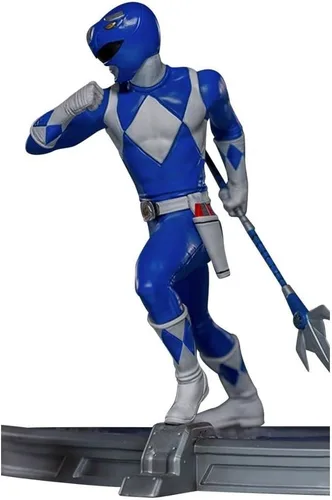 Vista 2 de Iron Studios Power Rangers Blue Ranger Escala 1/10 Power Rangers Figura coleccionable de 7 pulgadas