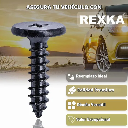 Vista 4 de Rexka 10 piezas de revestimiento del parachoques, revestimiento del guardabarros, protector de salpicaduras, tornillo de retención 90103-TA0-000
