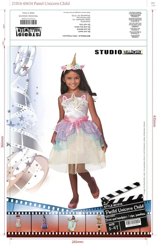 Vista 2 de Disfraz de unicornio para niñas