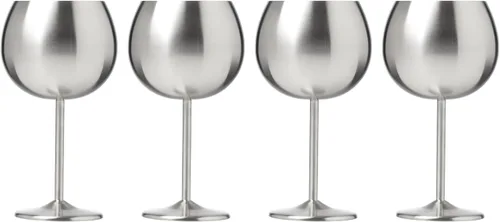 Vista 12 de Cambridge Silversmiths - Juego de 4 copas de vino de una sola pared con forma de globo negro cepillado de 12 onzas