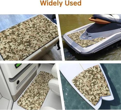 Vista 6 de Suelo de lancha de espuma EVA, cubierta de lancha, suelo marino de camuflaje para cubierta de espuma de barco, hoja autoadhesiva, impermeable