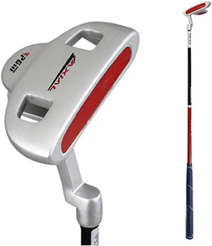 Vista 2 de Acstar - Putter de golf Junior para interiores y exteriores, para diestros, 3 tamaños para elegir libremente (rojo, 27 pulgadas)