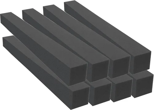 Vista 13 de 4 piezas de espuma de aislamiento acústico acústico de trampa de bajo largo negro 4.7 "x 4.7" x 18.8" AP1138 Trampa de bajo largo negro Ap1138