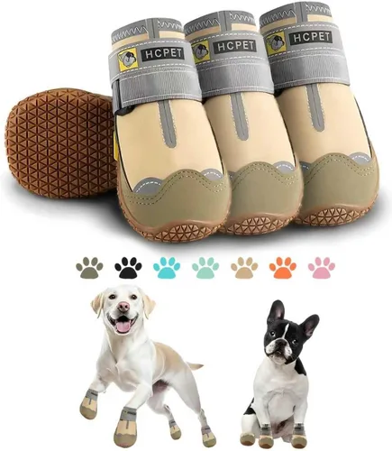 Vista 7 de Hcpet - Zapatos para perros, para perros grandes, botines transpirables para perros pequeños y medianos, botas antideslizantes para perros