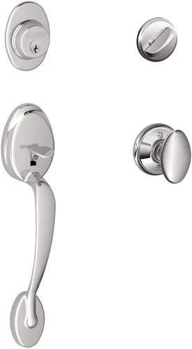 Vista 12 de SCHLAGE - Manija de cilindro único Plymouth y picaporte Flair para mano izquierda, bronce envejecido (F60 PLY 716 FLA LH)