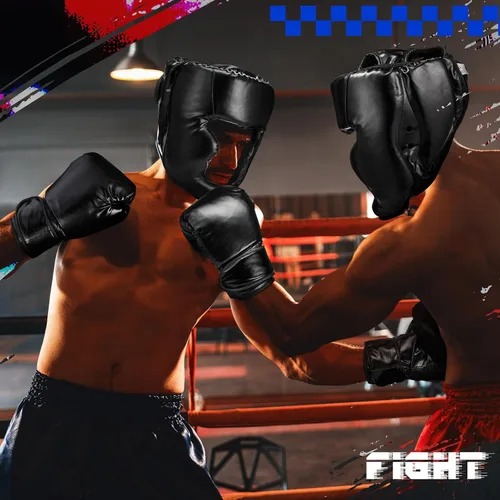 Vista 5 de Arrowbash Juego de 2 protectores de cabeza y guantes de boxeo para adultos, guantes de boxeo de 10 oz, protector de cara completa