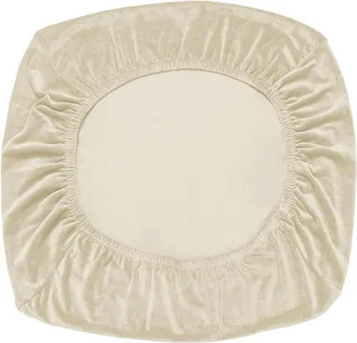 Vista 3 de Funda de terciopelo para sofá separada, fundas de sofá para sofá de 2 cojines, súper elásticas, resistentes al desgaste, protector de muebles Beige