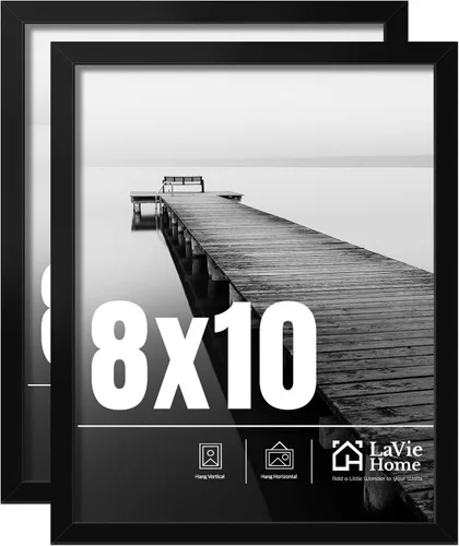 Vista 17 de LaVie Home Paquete de 2 marcos de fotos 2x3, marco de exhibición 2 x 3, marco de 2x3 negro con plexiglás HD, marco de exhibición para vertical u