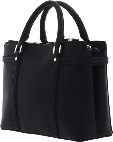 Vista 4 de GUESS Emilee Luxury Satchel, Negro, Negro