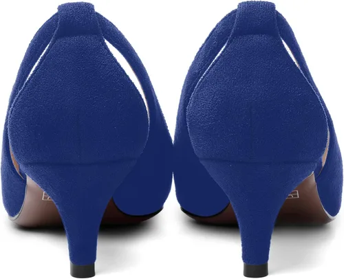 Vista 4 de Zapatos de tacón bajo para mujer, sin cordones, con puntera puntiaguda, de 2.0 in