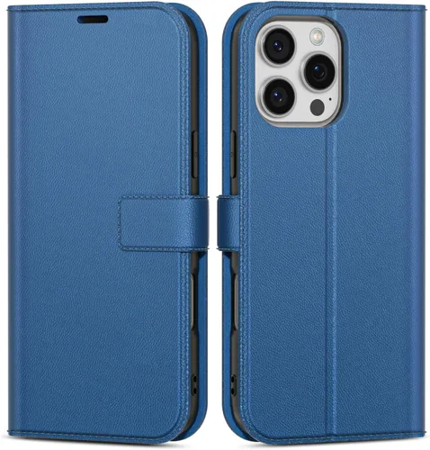 Vista 35 de oakxco Funda tipo cartera para iPhone SE 2022/2020/8/7 con soporte para tarjeta de crédito, funda magnética RFID delgada tipo libro con tapa