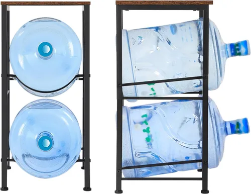 Vista 5 de LIANTRAL Organizador de Botellas de Agua de 5 Galones con Estante de Almacenamiento, Soporte para Jarra de Agua, Estante para Jarra de Agua, Soporte