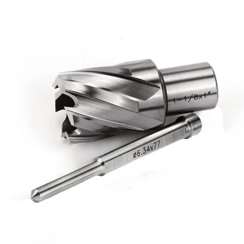 Vista 7 de OSCARBIDE 1-1/8" x 1" HSS cortador anular 3/4" Weldon Shank Mag broca