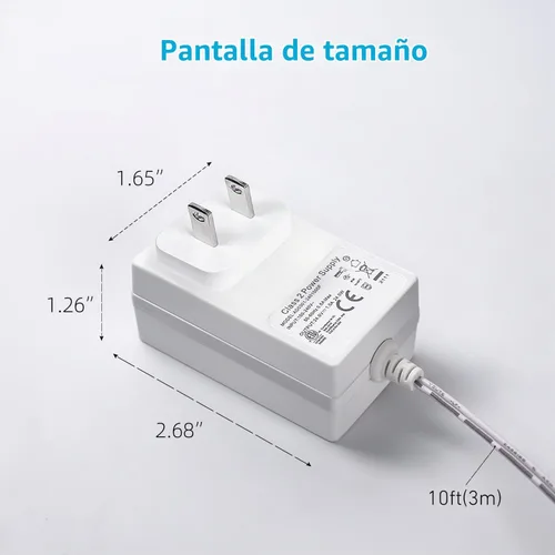 Vista 5 de Transformador de timbre de 24 voltios 110V/120V AC a DC 24V Adaptador compatible con tiras de luces LED