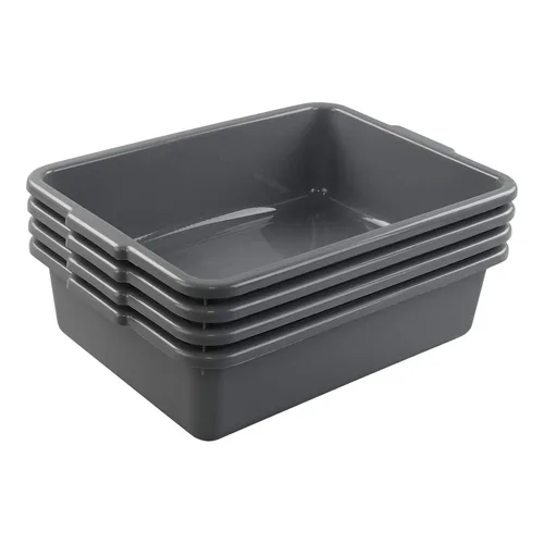 Vista 9 de Kiddream Bandeja de autobús comercial de 13 litros, caja de plástico para bañera de autobús, juego de 4