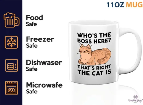 Vista 51 de Taza de café para amantes de los gatos, 11 onzas, color negro, piel de gato Is How I Accessorize, divertido dueño de gatos, gatito, mascota, gato