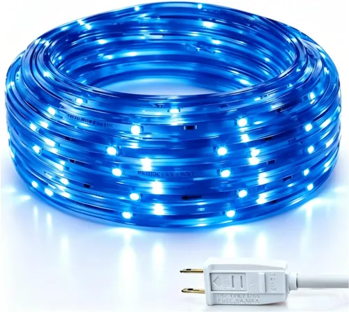 Vista 13 de Guirnalda de luces LED, 5 metros, tira de luces impermeable y conectable, 3000K blanco suave, iluminación de ambiente para interiores y exteriores