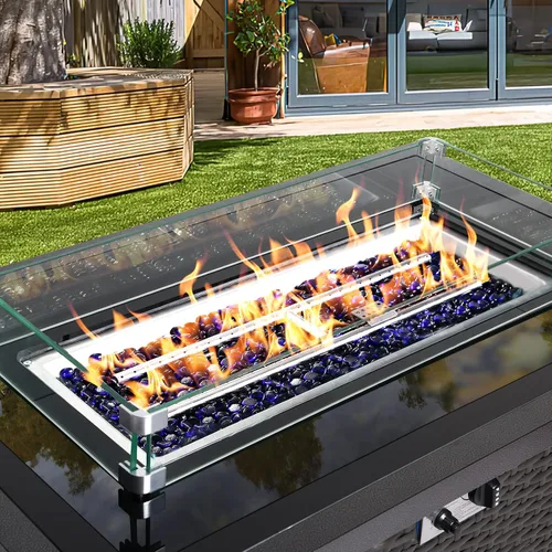 Vista 4 de U-MAX - Mesa para fogata a gas propano de 44 pulgadas para uso al aire libre