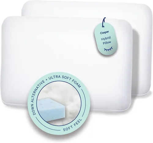 Vista 9 de Almohada Casper Hybrid para dormir, estándar, blanca